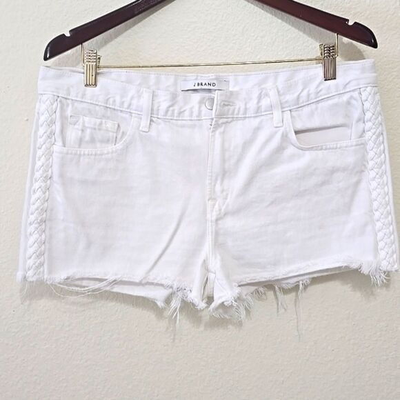 JBrand White Denim Cutoff Shorts 30 - Picture 2 of 8